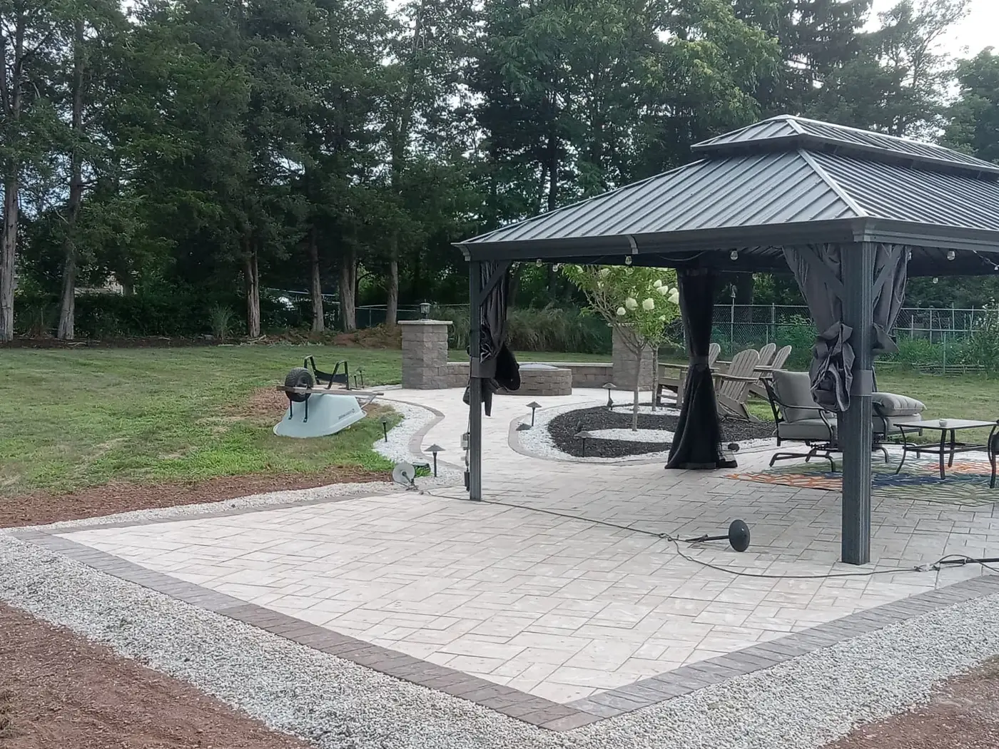 Hardscape patio with gazebo