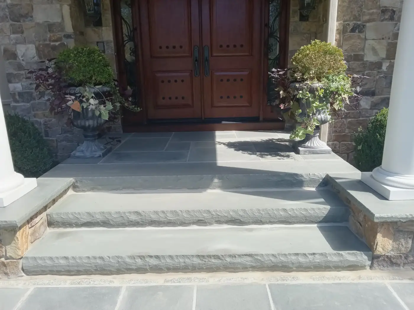 Stone entryway steps