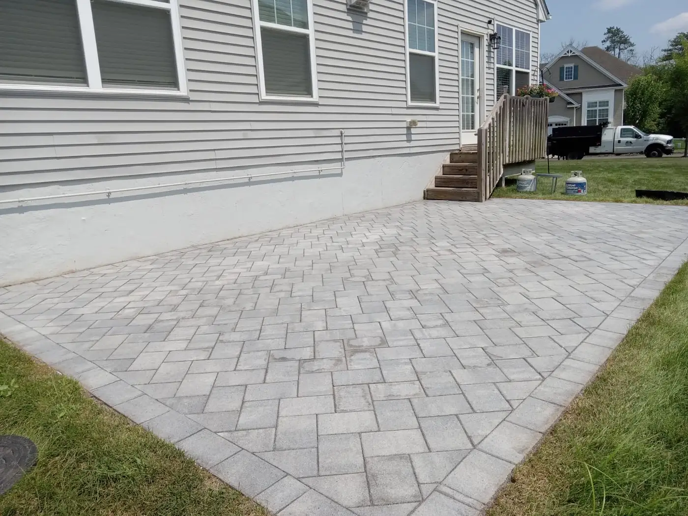 Paver patio installation